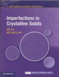 Imperfections in crystalline solids