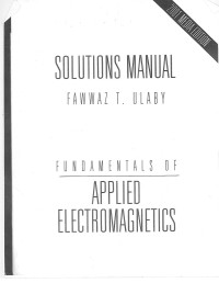 Solutions Manual Fundamentals of Applied Electromagnetics