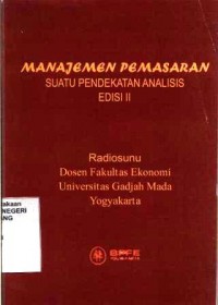 Image of Manajemen pemasaran : suatu pendekatan analisis