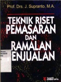 Image of Teknik riset pemasaran dan ramalan penjualan