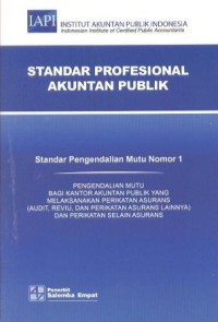 Image of Standar pengendalian mutu nomor 1 (SPM 1)